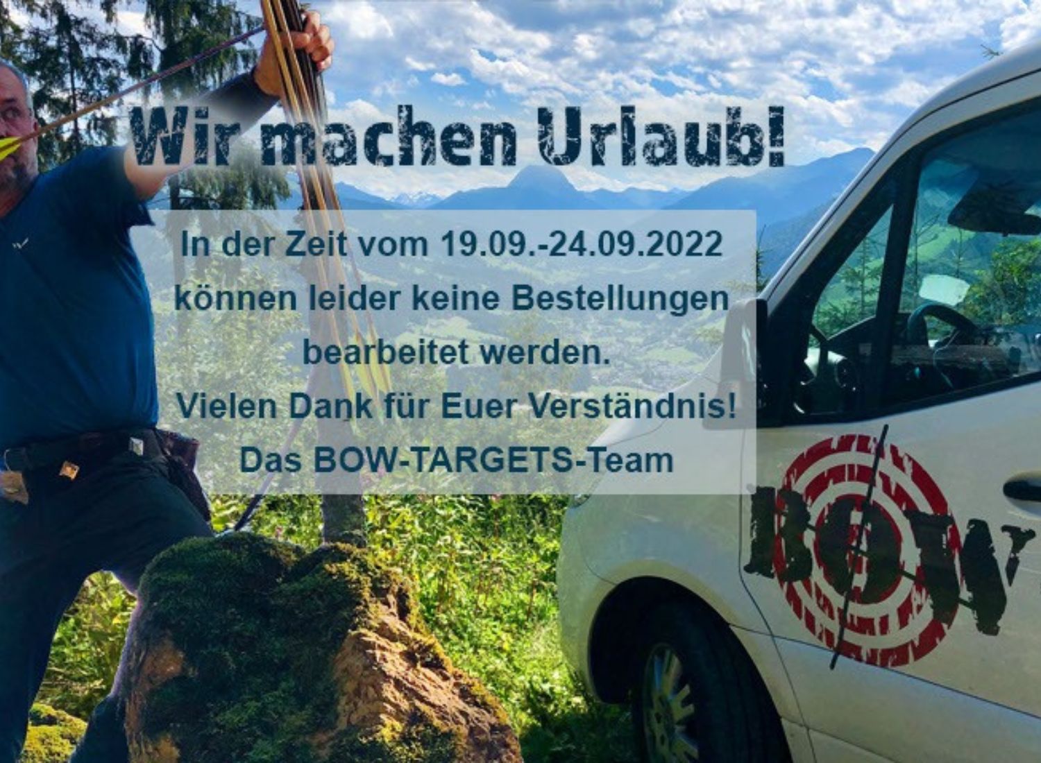 Urlaub! Parcours, Laden und Online-Shop vom 19. bis 25.9 geschlossen!