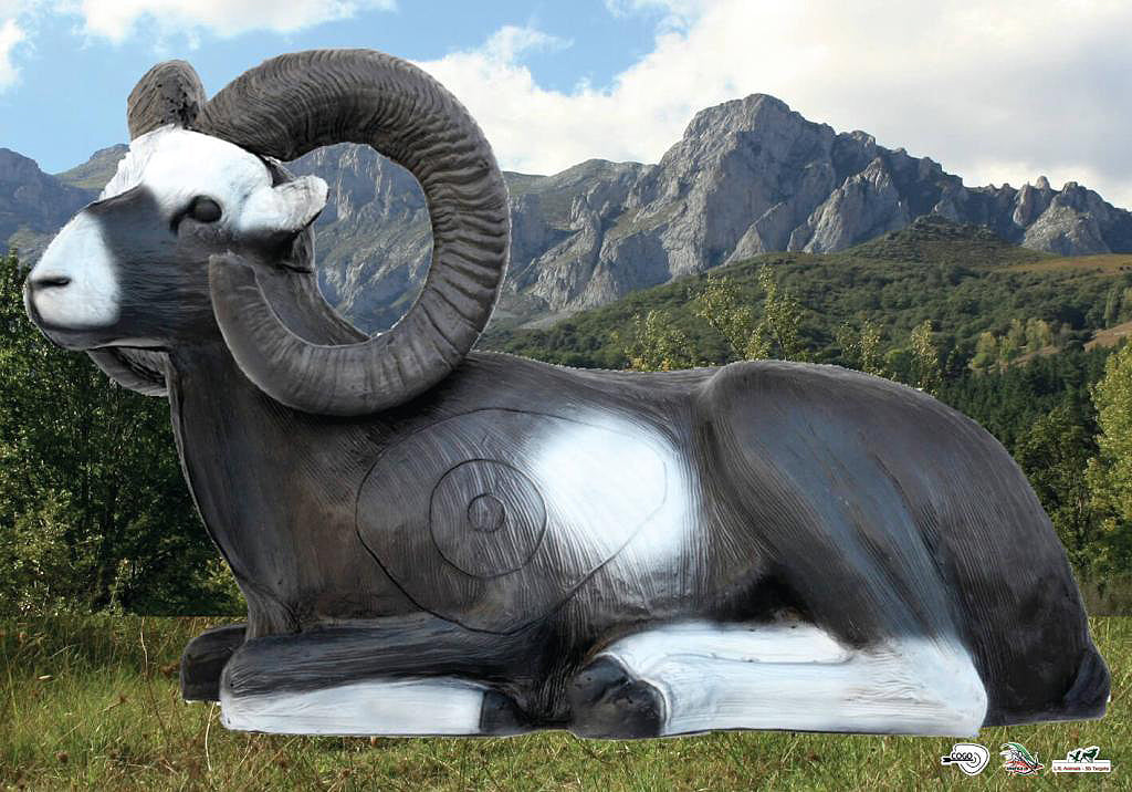 Scheibenauflage Leitold, 2D-Mufflon liegend