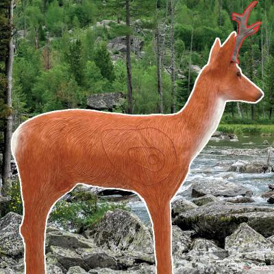 Scheibenauflage Leitold, 2D-Rehbock stehend