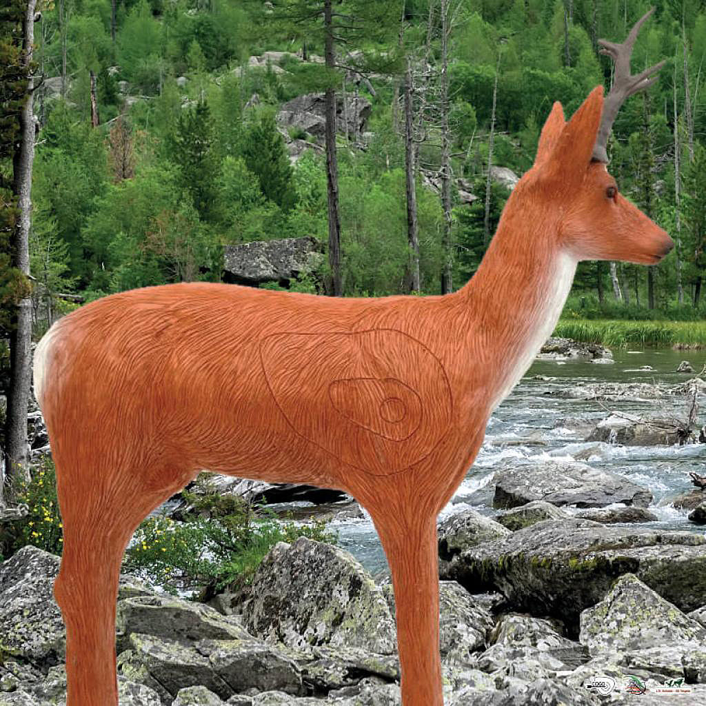 Scheibenauflage Leitold, 2D-Rehbock stehend