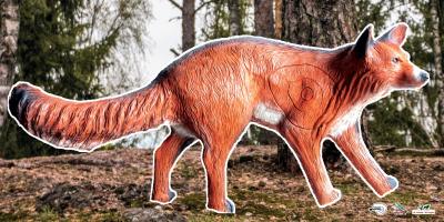 Scheibenauflage Leitold, 2D-Rotfuchs laufend