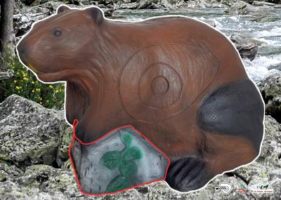 Scheibenauflage Leitold, 2D-Biber sitzend