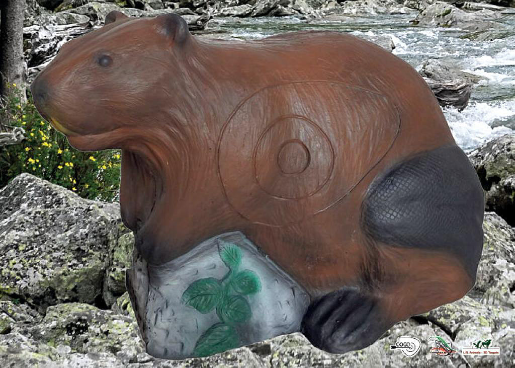 Scheibenauflage Leitold, 2D-Biber sitzend