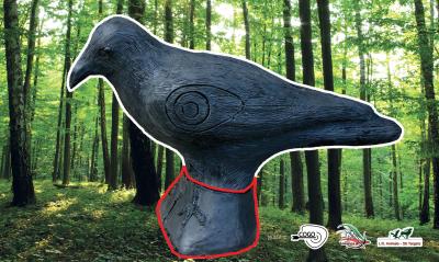 Scheibenauflage Leitold, 2D-Krähe