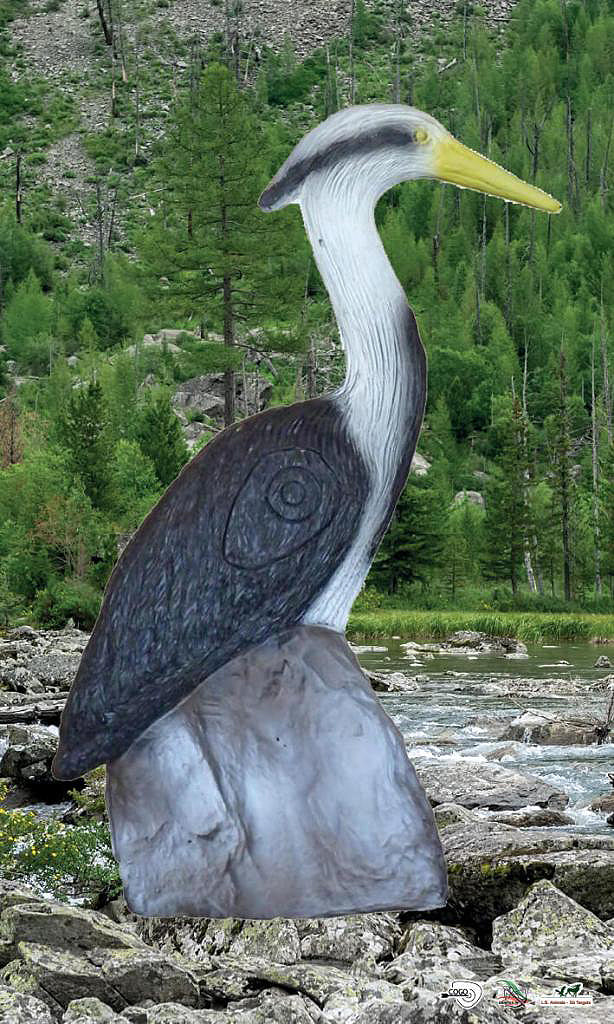 Scheibenauflage Leitold, 2D-Fischreiher