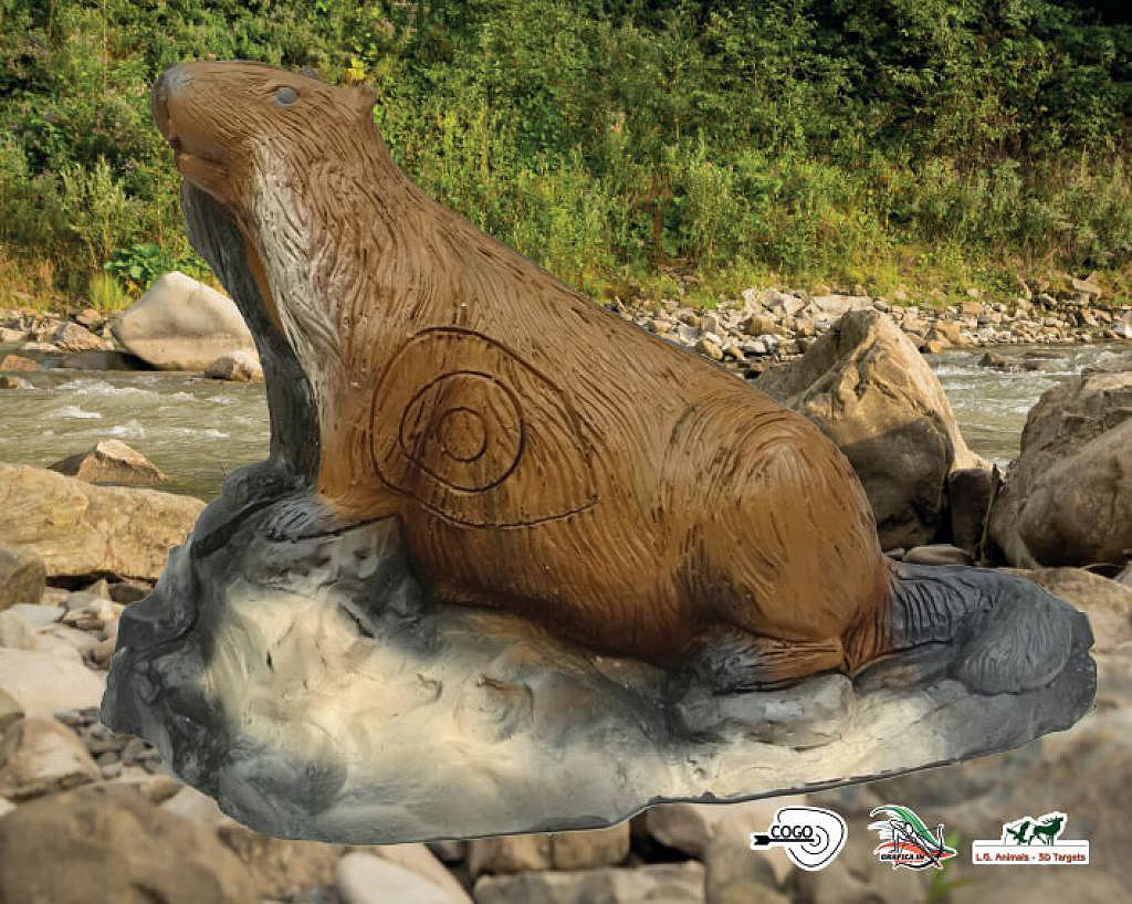 Scheibenauflage Leitold, 2D-Murmeltier laufend