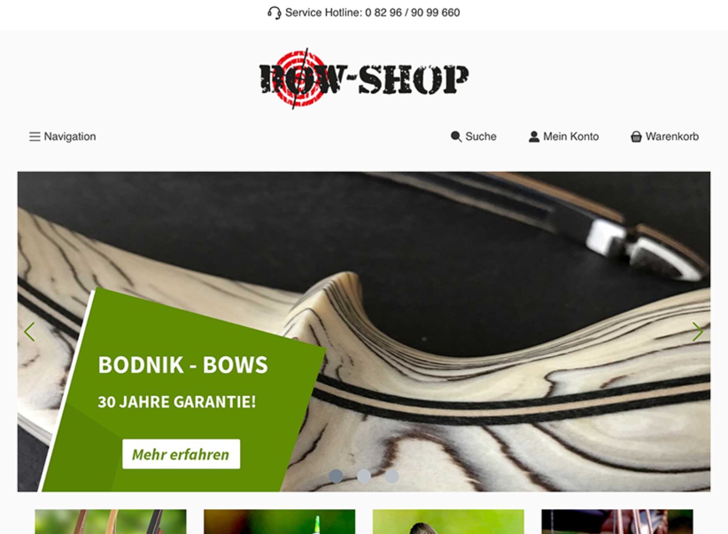 Sommerfrisches Design und aufgeräumtes Menü im neuen Bow-Shop