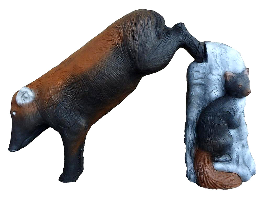 Leitold, Keiler springend mit Stein