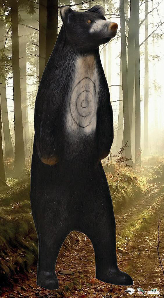 Scheibenauflage Leitold, 2D-Schwarzbär