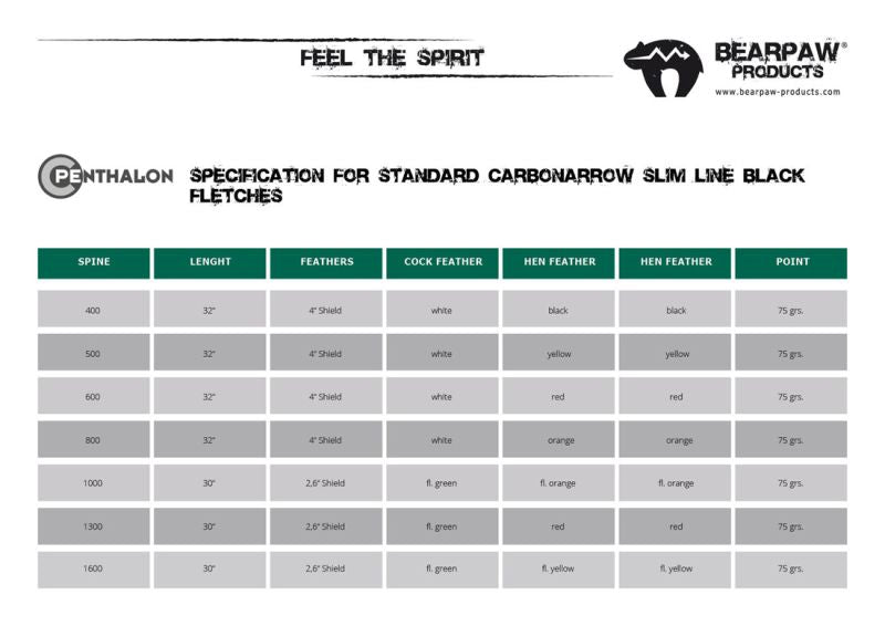 Standardpfeil Penthalon SL Black Fletches