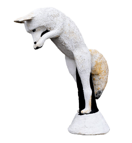 Wildcrete Schneefuchs springend