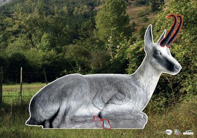 Scheibenauflage Leitold, 2D-Gämse liegend