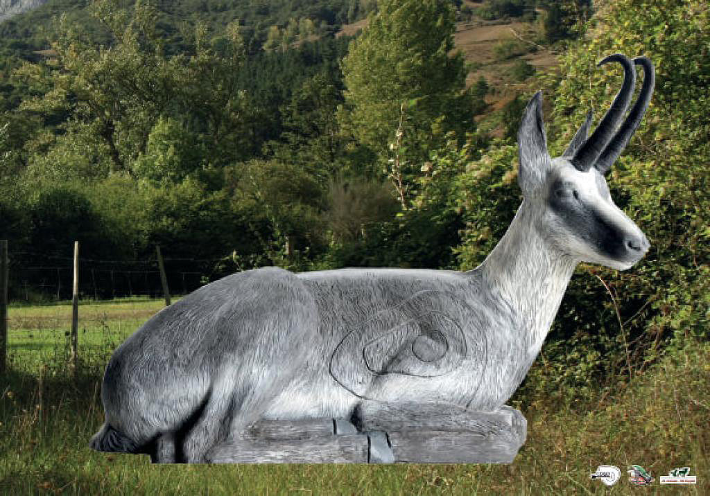 Scheibenauflage Leitold, 2D-Gämse liegend