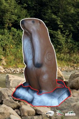 Scheibenauflage Leitold, 2D-Murmeltier stehend