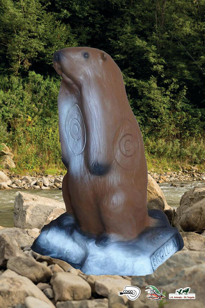 Scheibenauflage Leitold, 2D-Murmeltier stehend