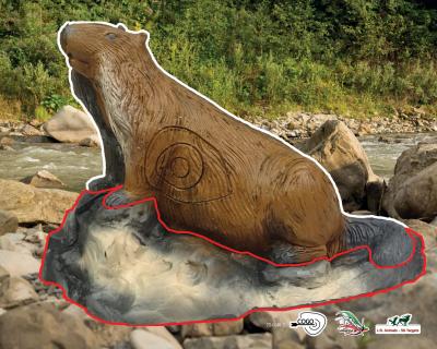 Scheibenauflage Leitold, 2D-Murmeltier laufend