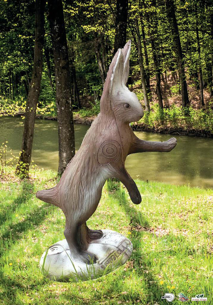 Scheibenauflage Leitold, 2D-Feldhase aufrecht stehend