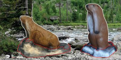 Scheibenauflage Leitold, 2D-Murmeltierpaar